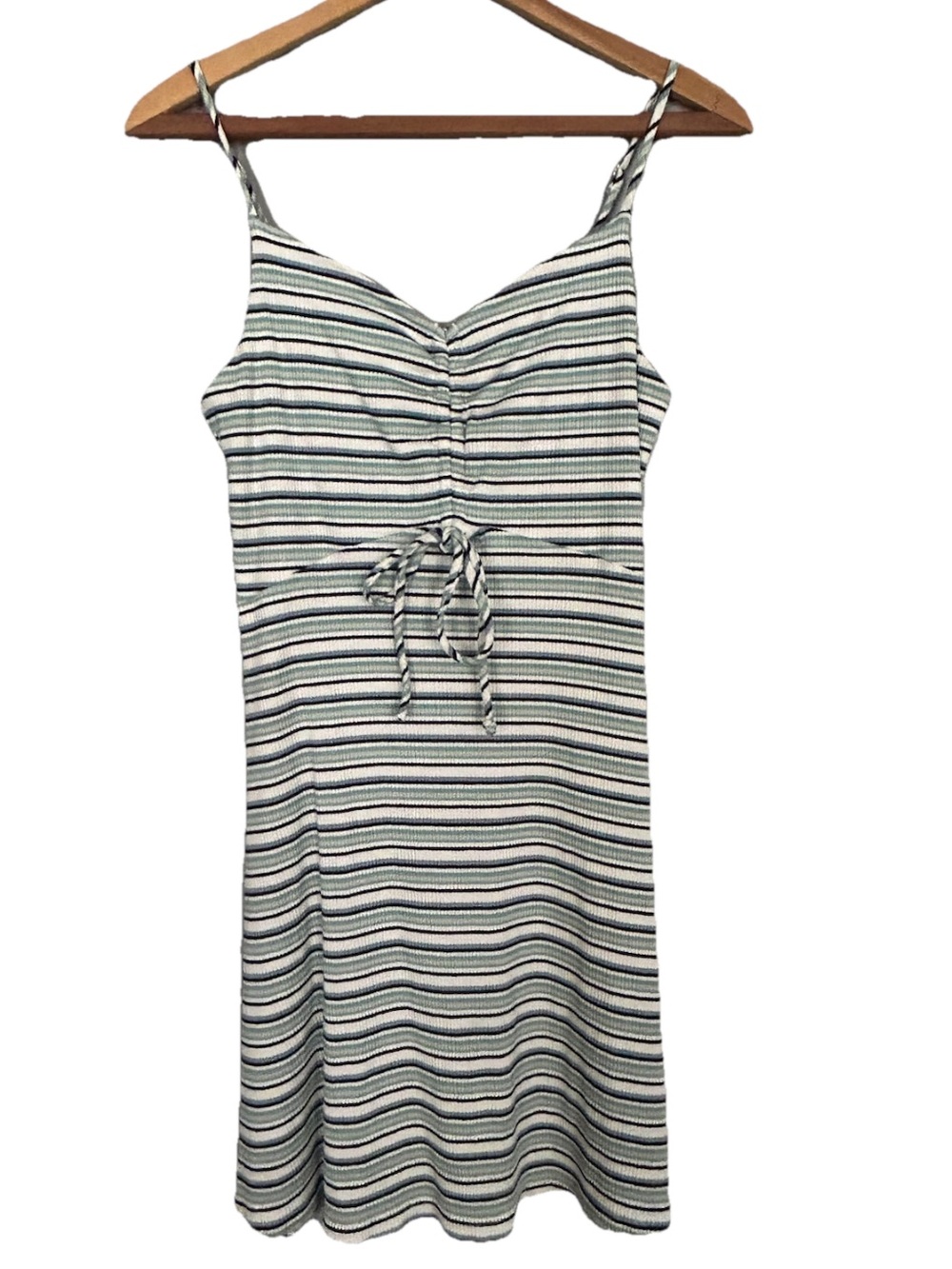 Altar’d State Striped Spaghetti Strap Summer Ribbed Dress Women’s Medium